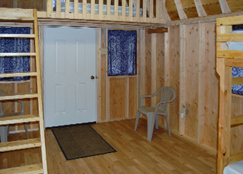 Primitive Loft Cabin interior